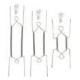 thumbnail image 1 of Uxcell 12 Piezas Soporte para Platos, 6/8/10" Acero Inoxidable con 12 Ganchos de Pared para Platos Decorativos Plata, 1 of 7