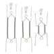 thumbnail image 1 of Uxcell 12 Piezas Soporte para Platos, 6/8/10" Acero Inoxidable con 12 Ganchos de Pared para Platos Decorativos Plata, 1 of 7