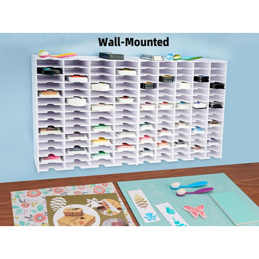 CIYISON Multifunctional 18/36/51/60 Grids Inkpad Organizers for Craft Wall or Desk Storage with Stainless Steel Hook Designs