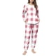thumbnail image 2 of Conjunto de top y pantalones de poliéster con bolsillos largos y estampado de cuello redondo informal para mujer, 2 of 5
