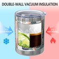 thumbnail image 2 of 12oz Tumblers Christmas Tree and House Pattern Vacuum Insulated Stainless Steel Travel Tumbler Cups Mug with Lid and Straw for Beer,Coffee,Beverages with Cleaning Brush for Cold & Hot Drinks, 2 of 5