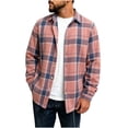 thumbnail image 3 of Mens Flannel Shirts Long Sleeve Button Down Plaid Shirts Jacket Soft Warm Casual Cotton Regular Fit Layering Shirts Shackets Fall Winter Clothes for Men, 3 of 8