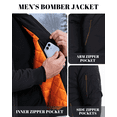thumbnail image 4 of Zehisen Men's Jackets-Bomber Jacket Fall Winter Warm Windbreaker Full Zip Casual Windproof Outdoor Coats Black L, 4 of 9
