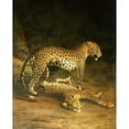 thumbnail image 2 of Agasse, Jacques-Laurent 20x24 Black Modern Framed Museum Art Print Titled - Two Leopards Lying In The Exeter Exchange, 2 of 4