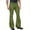 Army Green, variant on Men's Relaxed Vintage 70s Bell Bottom Stretch Fit Classic Trousers Comfort Flared Flares Retro Leg Denim Jeans Pant Black L