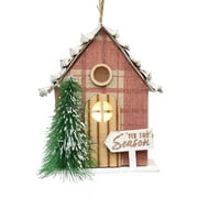 Holiday Time Natural Light Up House Decorative Accents Ornament