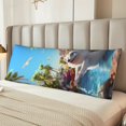 thumbnail image 2 of Balery Playful Hedgehog Forest Pond Funda Protectora para Almohada Corporal de Algodón Hipoalergénico con Cierre(55 x 21 pulgadas), Almohadas No Incluidas, 2 of 7