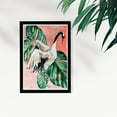 thumbnail image 2 of Wynwood Studio Animals Framed Wall Art Prints 'Spring Crane' Birds Home Decor - Green, White, 13" x 19", 2 of 4