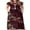 Wine Red, variant on Mengpipi Women Maxi Dresses Short Sleeve Long Loose with Pockets S-2XL
