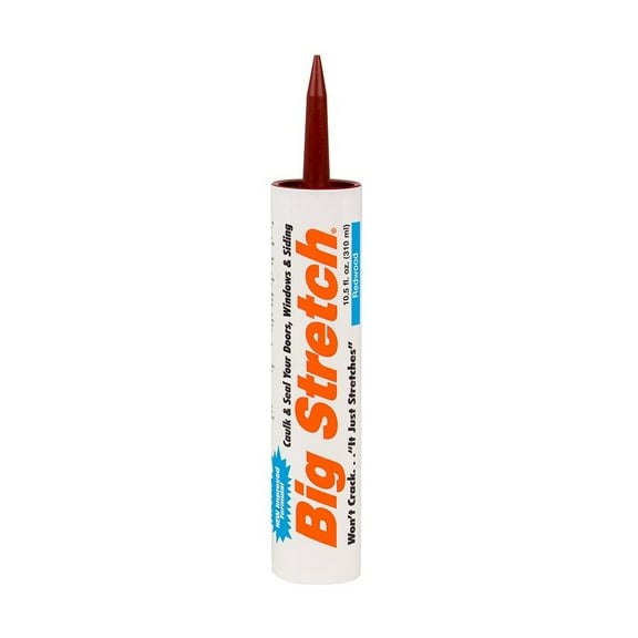 Sashco Big Stretch Acrylic Latex High Performance Caulking Sealant, 10.5 Ounce Cartridge, Redwood Pack of 12