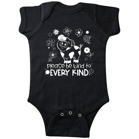 

Inktastic Please Be Kind to Every Kind Cute Pig and Flowers Gift Baby Boy or Baby Girl Bodysuit