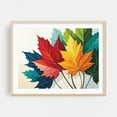 thumbnail image 2 of Autumnal Symphony: Layered Maple Leaves - Digital Art Autumn Nature Botanical Floral Geometric Modern Art Unframed Wall Art Print 18 x 24 inches, 2 of 4