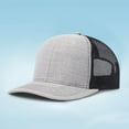 thumbnail image 2 of DFEK Classic Structured Trucker Snapback Baseball Cap for Men Adjustable Flat Brim Solid Color Mesh Hat Grey2 One Size, 2 of 3
