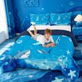 thumbnail image 3 of meiyoeat 3D Cartoon Initial Letter Full Size Comforter Sets For Boyswatercolor Monogrammed Alphabet L Bedding Comforter Set,Navy Blue Reversible,3pcs,1 Comforter and 2 Pillowcases, 3 of 7