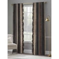 thumbnail image 4 of Black Beige Boho Sheer Curtains 84 Inch Length 2 Panels Set, Vintage Abstract Geometric Ethnic Voile Window Treatment Rod Pocket Curtains Sheers Drapes for Bedroom/Living Room/Kitchen 52"x84"x2, 4 of 7