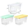 thumbnail image 3 of 3Pcs Storage Box with Handle Design Thickened Fruit Fridge Clear Plastic Box Food Storage Box Home Supplies, 3 of 12