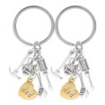 thumbnail image 5 of CIMAXIC Wedding 2pcs Keychain Set For Dad Lightweight Tool Key Holder With Wrench And Hammer Pendants Fathers Day From Kids Wedding Birthday Keychain,2.87"X1.18"X0.08", 5 of 5