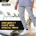thumbnail image 3 of Ultra Performance 3 Pack Mens Sweatpants, Fleece Cargo Joggers for Men with Pockets, 3 of 7