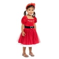 thumbnail image 7 of Holiday Time Toddler Girls Cosplay Santa Tutu Dress with Puff Sleeves, Sizes 12M-5T, 7 of 7