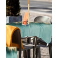 thumbnail image 5 of nqOlkjepod Modern Turquoise Gold Outdoor Tablecloth with Umbrella Hole & Zipper, Abstract Teal Minimalist Art Square Table Cover 60x60 Inch, Dining Waterproof Table Cloth Protector for Patio/Party, 5 of 7
