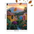 thumbnail image 3 of Sunset Village Landscape Canvas Wall Art/Painting， Suitable for Living Room，Hotel， and Restaurant Decoration., 3 of 8