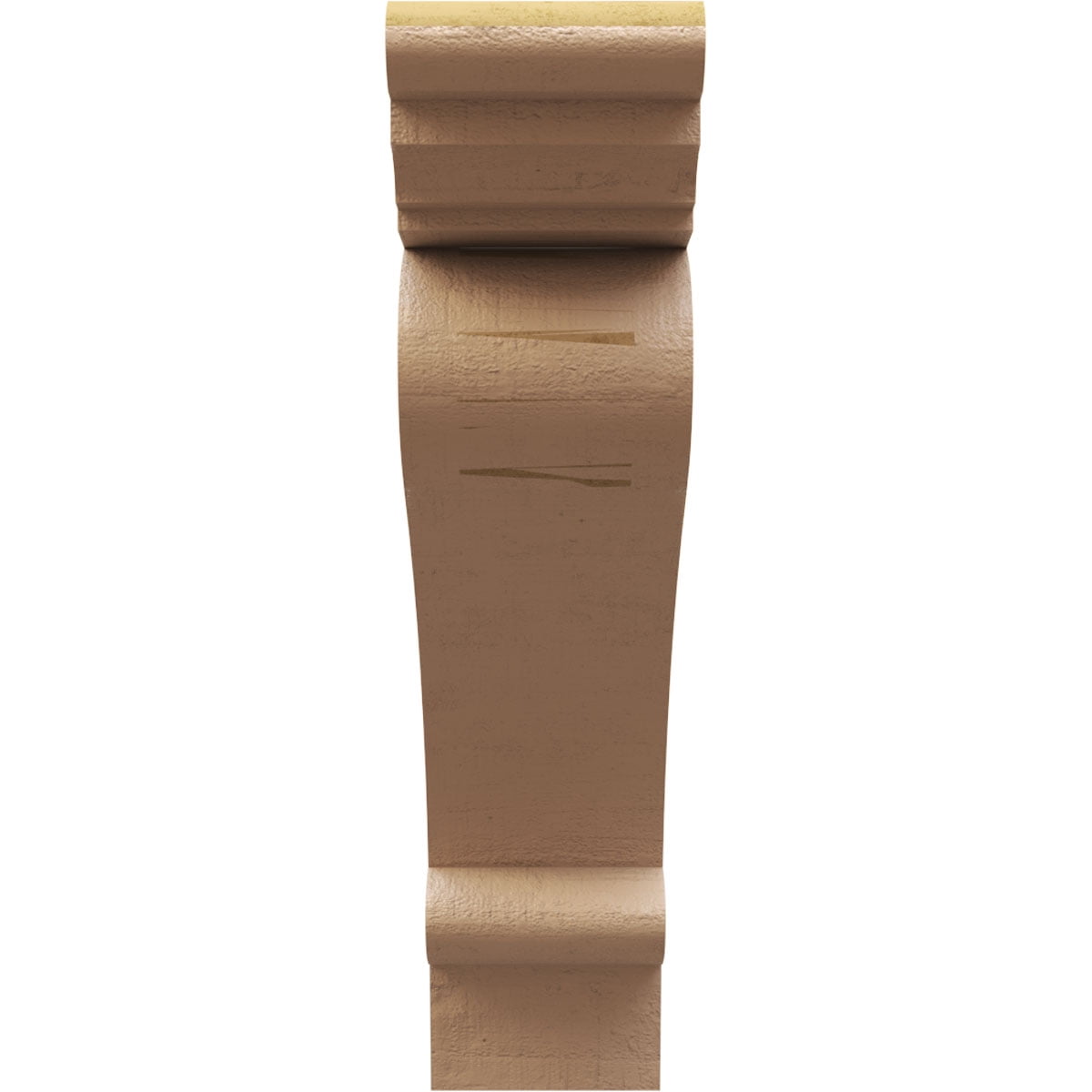 5"W x 20"D x 20"H Thin Mayflower Rough Cedar Woodgrain TimberThane Corbel, Primed Tan