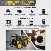 Champion Power Equipment 8000-Watt Wireless Remote Start Home Backup Portable Generator with CO Shield®