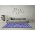 thumbnail image 3 of Ahgly Company Machine Washable Indoor Round Persian Blue Traditional Area Rugs, 4' Round, 3 of 4