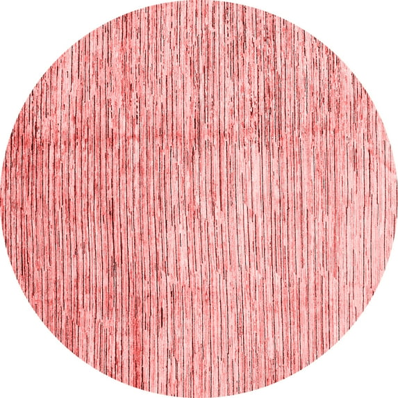 Ahgly Company Indoor Round Abstract Red Modern Area Rugs, 7' Round