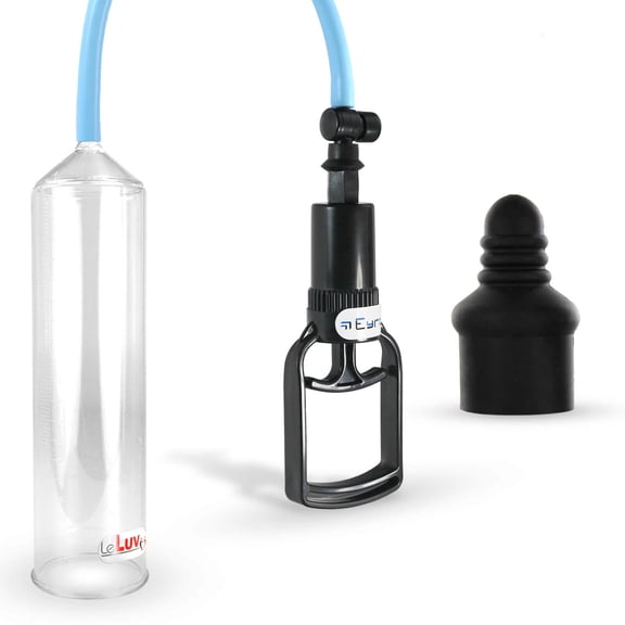 LeLuv Penis Pump Easyop Tgrip 2.25" x 9" Cylinder Uncoated Silicone Hose Kit Silicone Septum Sleeve