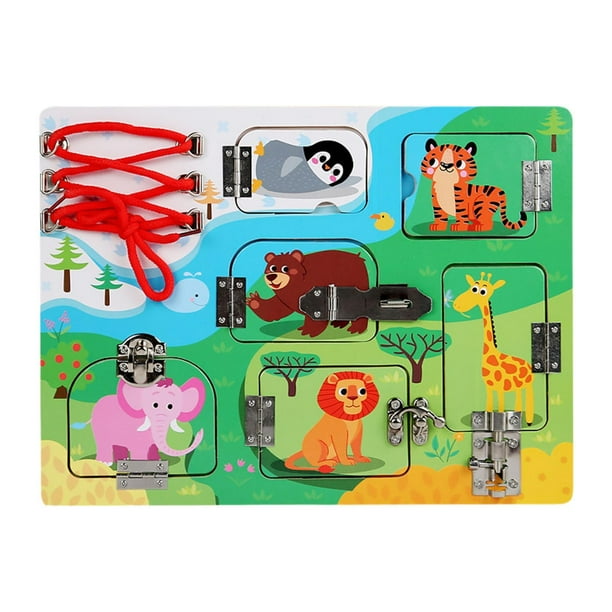 Tablero de actividades Montessori, tablero de actividades de aprendizaje, juguetes de aprendizaje, tablero sensorial animal