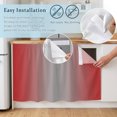 thumbnail image 5 of Red Grey Ombre Cabinet Curtain 35"Wx35"L, Dustproof Under Sink Skirt with Self Adhesive Tape, Modern Gradient Abstract Art Cabinet Curtain Cover for Kitchen Sink, Bathroom Vanity, Laundry Room, 5 of 9