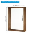 thumbnail image 2 of Unique Bargains 6x8 Wood Picture Frames, Double Sided Acrylic Plant Specimens Frame Brown, 2 of 5
