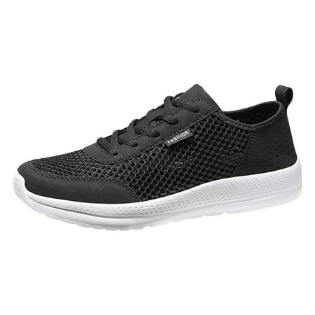 

Sneakers for Mens Sports Able Hollow Mesh Breathable Comfort Lace Up Shoes
