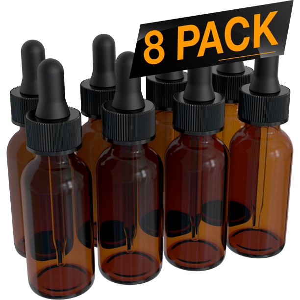 8 Pack Essential Oil Roller Bottles Round Boston Empty Refillable