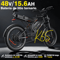 thumbnail image 3 of Bicicleta Eléctrica Honey Whale K6s Negro, 3 of 8