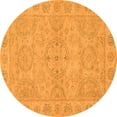 thumbnail image 1 of Ahgly Company Indoor Round Oriental Orange Traditional Area Rugs, 6' Round, 1 of 4