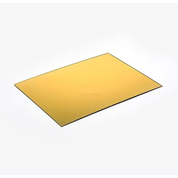 Set of 2 Gold Mirror Sheet, 1/12'' Mirrored Acrylic Lucite Plexiglass Sheet (Actual Size 11.875" x 11.875")$$Building Supply