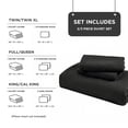 thumbnail image 2 of Regency Heights Waffle Weave Duvet Cover Set King/Cal King Size, Breathable Duvet Cover Set for All Season, 3-Piece Textured Bedding Set with Pillow Shams, Black, 2 of 8