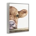 thumbnail image 2 of Stupell Industries Rustic Lodge Baby Calf Cow Resting Head Up-Close Rural Gray Framed Giclee Art, 11 x 14, by George Dyachenko, 2 of 7