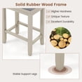 thumbnail image 4 of Gymax 4 PCS Upholstered Bar Stools Wooden Counter Height Chairs Dining White, 4 of 6