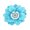 Blue, variant on Chinese Style Lotus Floor Mat for Bedroom, Kitchen, and Bathroom