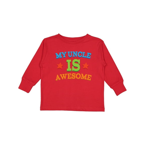 Inktastic My Uncle is Awesome Boys or Girls Long Sleeve Toddler T-Shirt