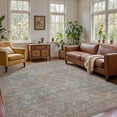 thumbnail image 2 of Area Rug x for Living Room Bedroom Dining Room Washable Rugs Vintage Distressed Print Carpet UltraThin Chenille Low Pile Lightweight Rug with Non Slip Backing Sepia, 2 of 8