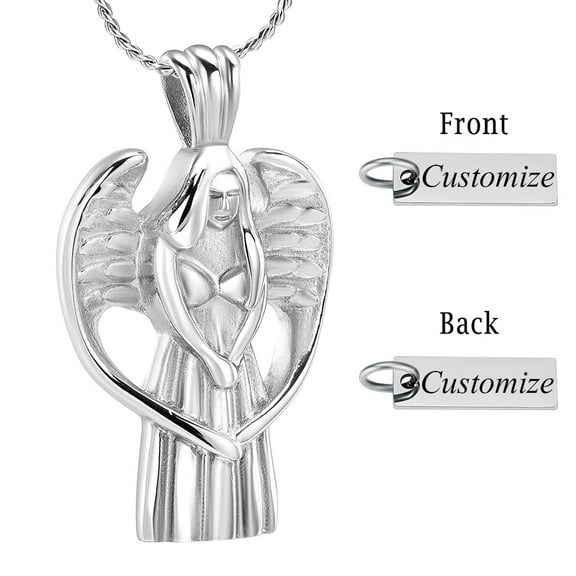 Angel Fairy Urn Jewelry Cremation Urn Pendants with Chain Urn Necklace for Ashes of Loved One