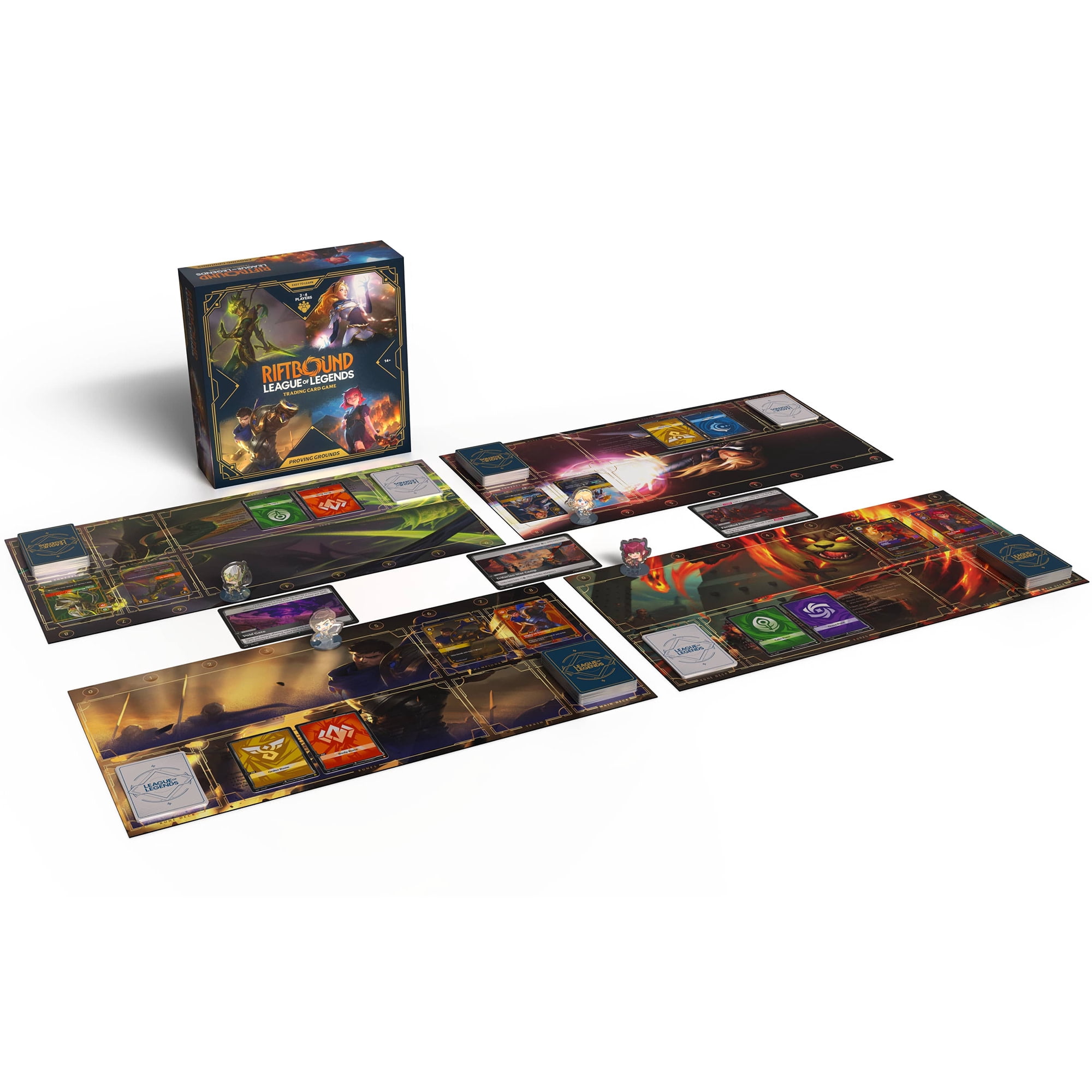 Riftbound: League of Legends - Proving Grounds - Trading Card Game, Deck-Building Battle, 4 Champion Boards & Starter Decks, Ages 14+, 2-4 Players
