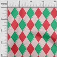 thumbnail image 2 of oneOone Georgette Viscose Red Fabric Argyle Quilting Supplies Print Sewing Fabric By The Yard 42 Inch Wide, 2 of 4