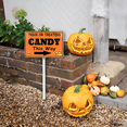 thumbnail image 4 of Kurmntregon Halloween Candy This Way Yard Sign With Stake Right Arrow Indicates Trick Or Treat Rustproof Aluminum Street Outdoor Use Farm Field Decorations Home Garden Lawn Party Garden 8x12", 4 of 5