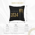 thumbnail image 4 of Bingfone Decorative Pillow Covers 16"X16" Happy New Year 2024 (2) Couch Pillow Cases Modern Farmhouse Covers For Couch Sofa Bed, 4 of 9