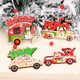 thumbnail image 2 of Colgante de madera de Navidad con patrón de coche de Papá Noel, adornos colgantes para árbol de Navidad, decoraciones navideñas para el hogar, regalo de Navidad, Año Nuevo 2023, 2 of 5
